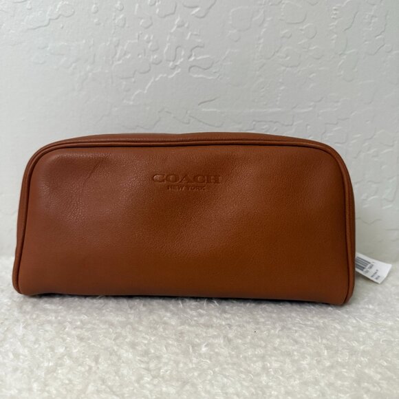 COACH Weekend Travel Kit Pouch, Saddle color - Picture 1 of 13